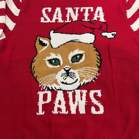 Ugly Christmas Sweater, Santa Paws in Size Large - Picture 2 of 4